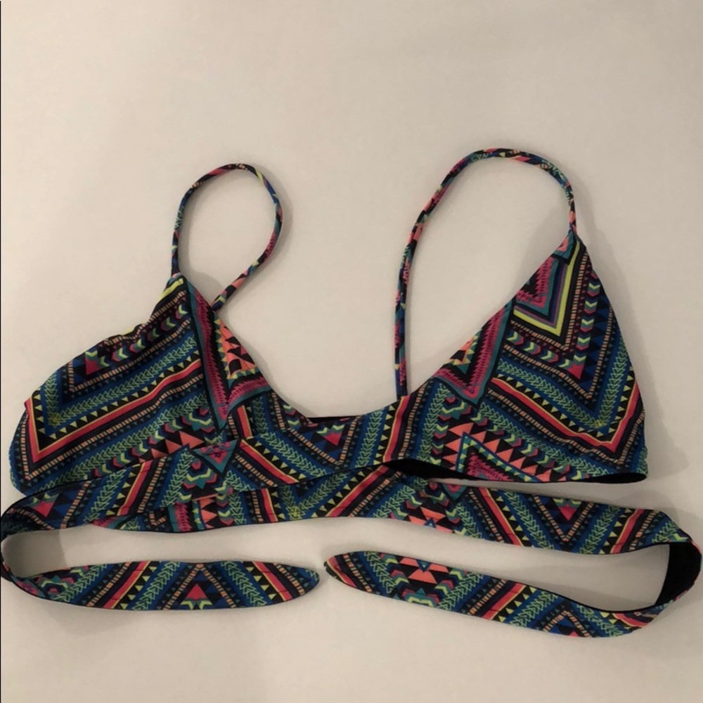 Black / Colorful L*Space Reversible Bikini Top